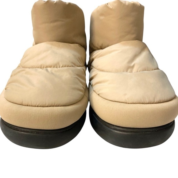 UGG Classic Maxi Mini Padded Puffer Ankle Boots Wool Lined Natural - Picture 3 of 8